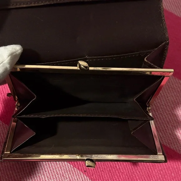 Nina Ricci Brown patterned and dark brown leather wallet - Picture 9 of 10